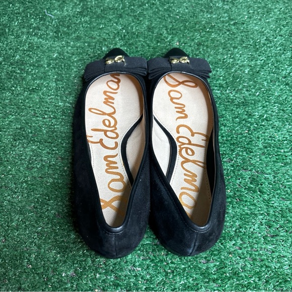 Sam Edelman Womens Lizzy Pointy Toe Suede Ballet Flats Size 6.5 Black Bow - NEW - Picture 5 of 12